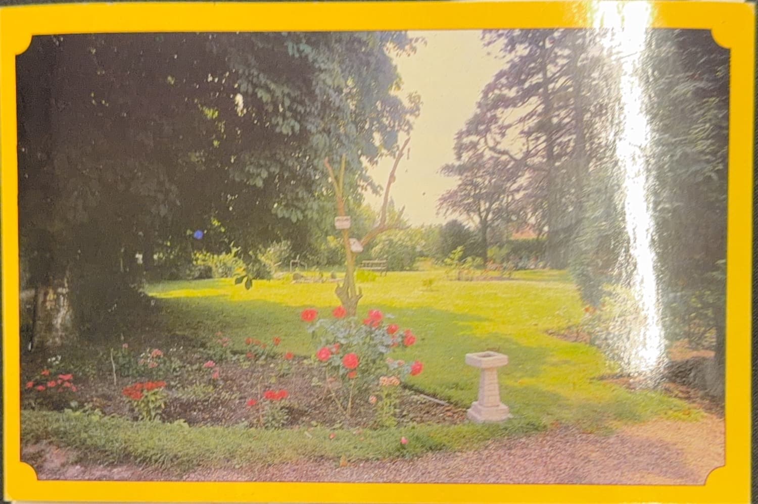 Scanned old brochure photograph of the Broadlands Park gardens.