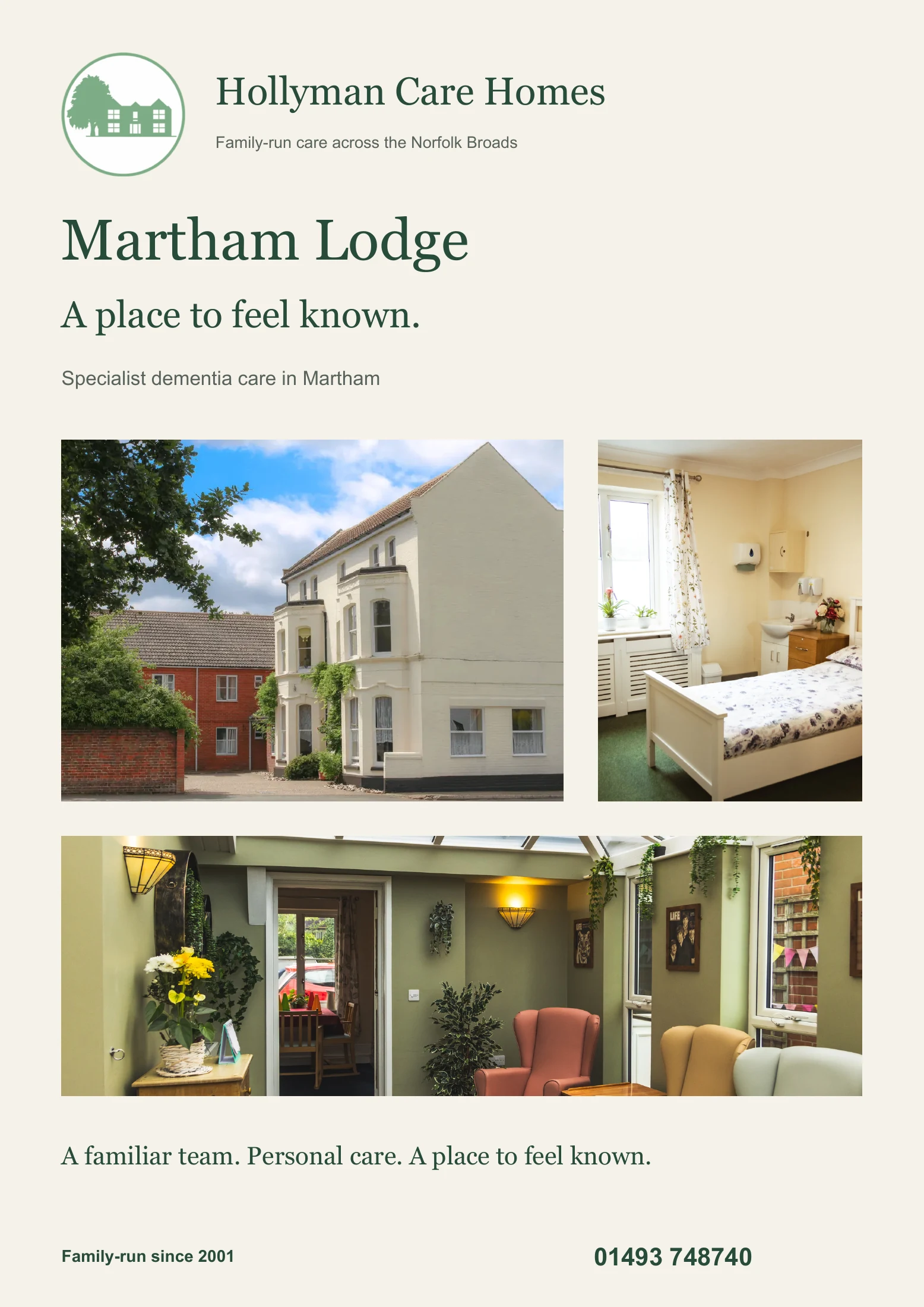 Martham Lodge brochure, page 1